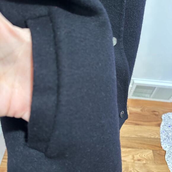 Maje Hooded Wool Blend Coat - Picture 5 of 14